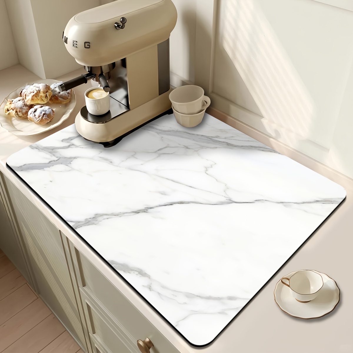 Kitchen Appliances Luxury - Tapis absorbant à imprimé marbre de