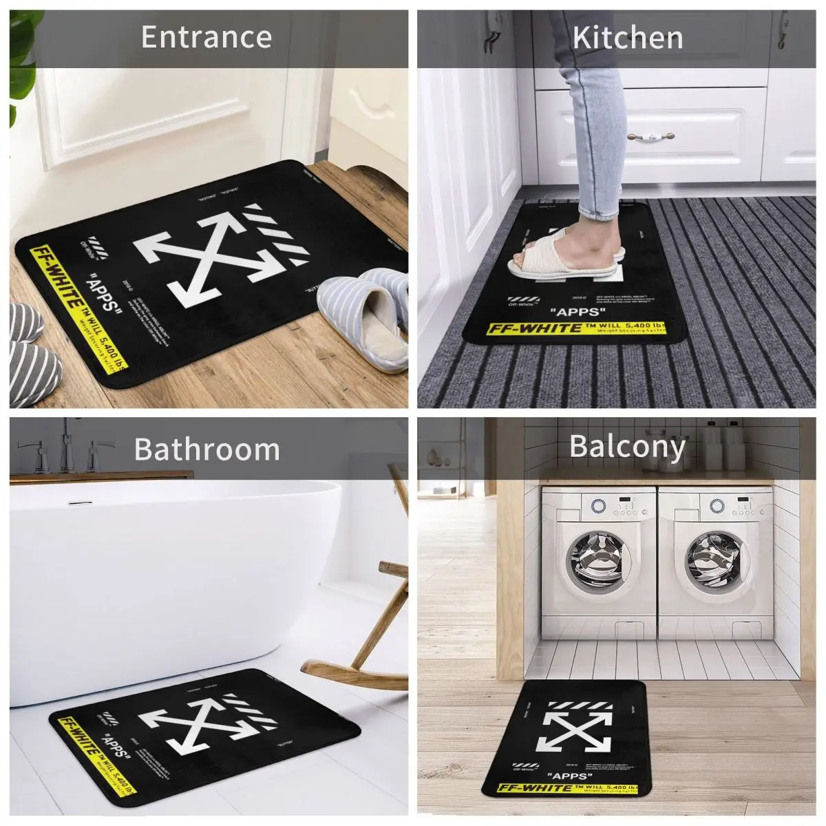 Paillasson blanc cassé, tapis  - Kitchen Appliances In White avis et prix