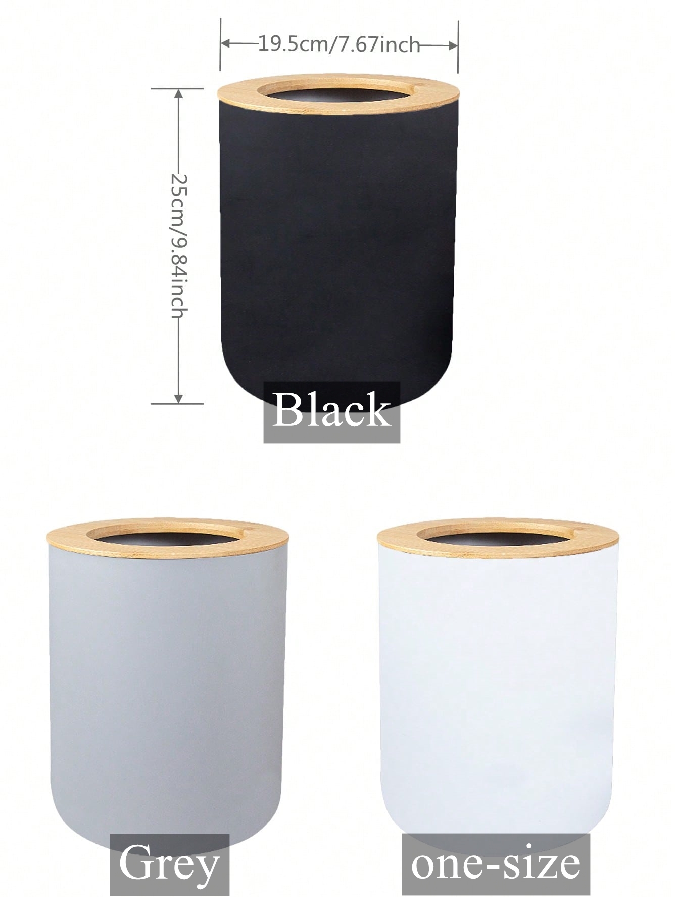 Poubelle en plastique noir, po - Kitchen Appliances In White avis et prix