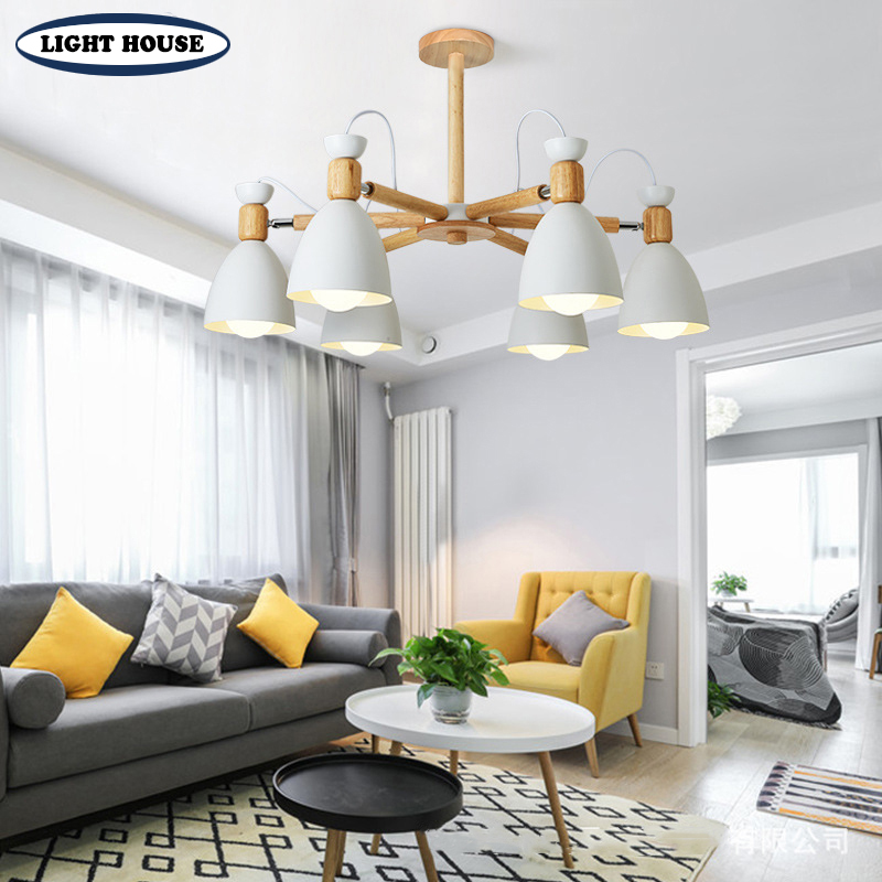 Lustre moderne en bois massif  - Kitchen Appliances In White avis et prix