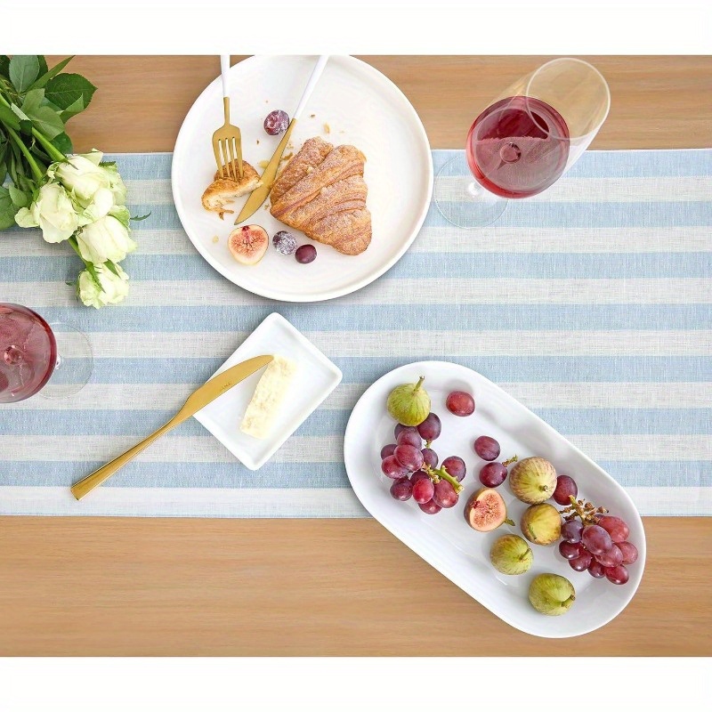 Chemin de table à rayures hori - Kitchen Appliances In White avis et prix