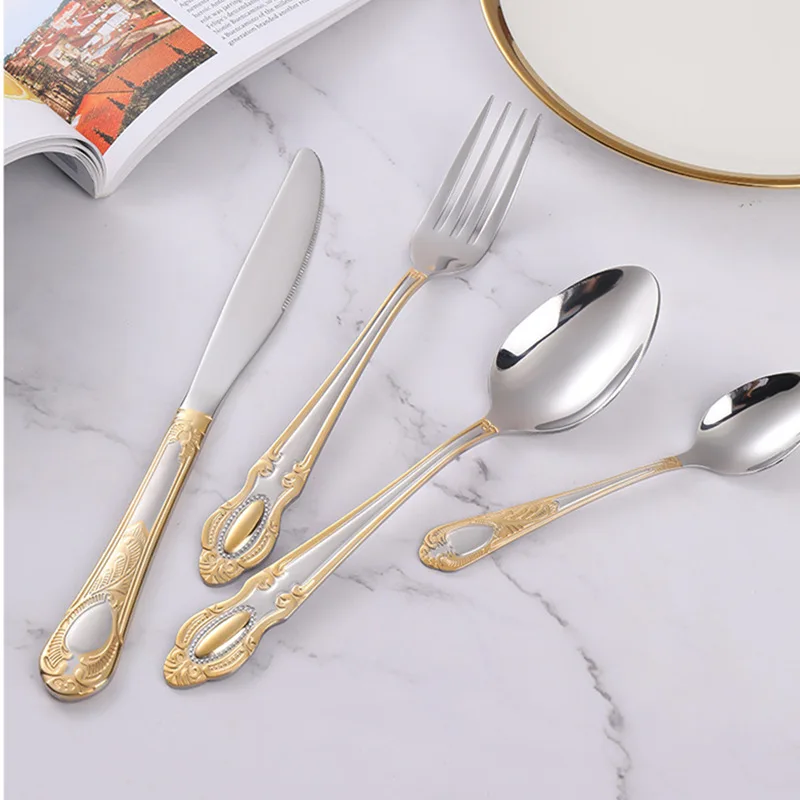 Ensemble de couverts dorés, en - Kitchen Appliances Luxury avis et prix