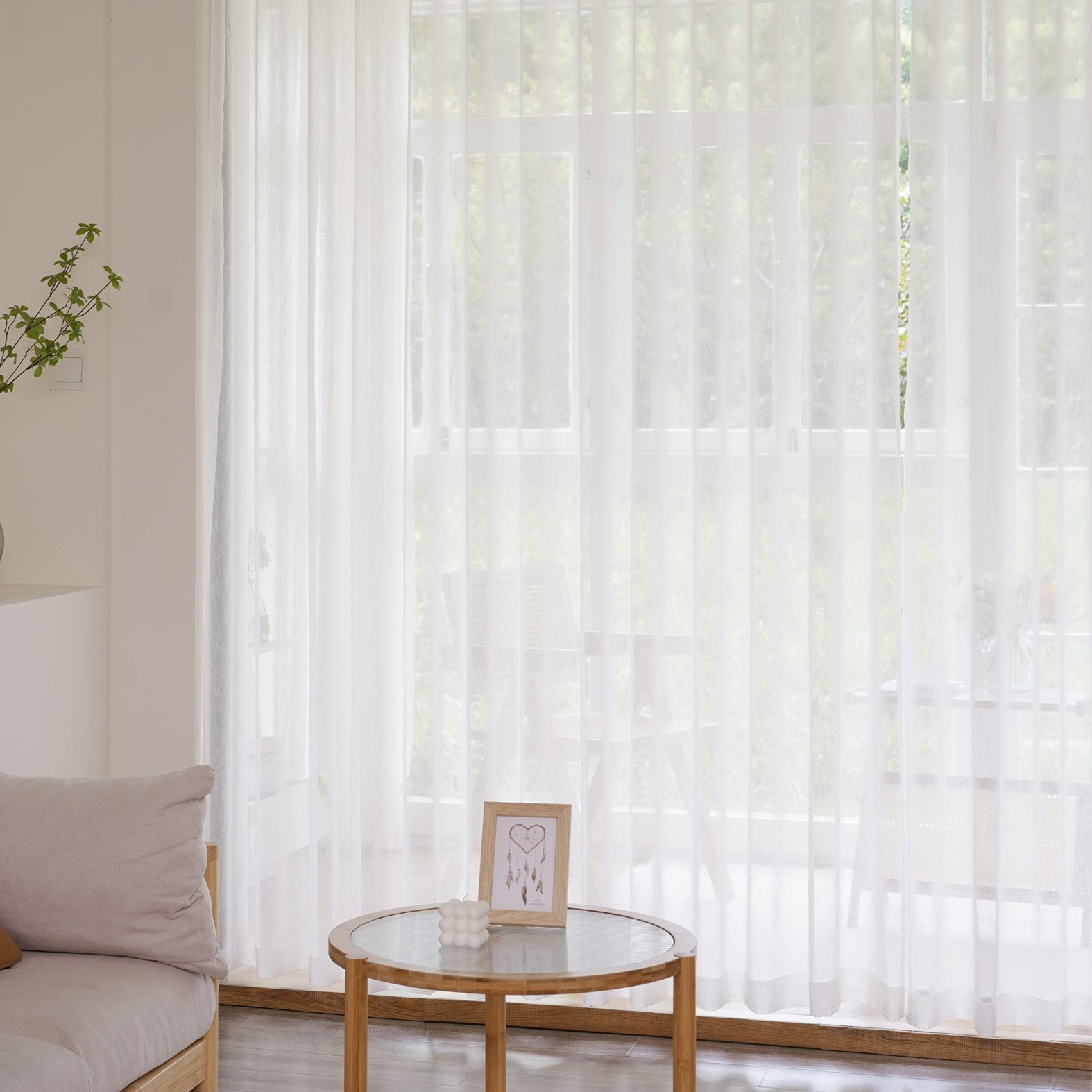 Rideaux transparents en lin bl - Kitchen Appliances In White avis et prix