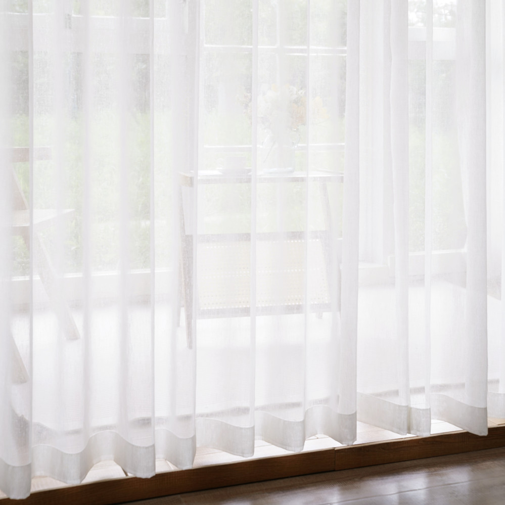 Rideaux transparents en lin bl - Kitchen Appliances In White avis et prix